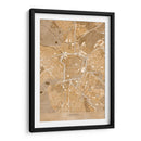 Mapa vintage sepia de Leipzig Alemania - Rosana Laiz Blursbyai | Cuadro decorativo de Canvas Lab