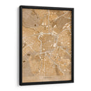 Mapa vintage sepia de Leipzig Alemania - Rosana Laiz Blursbyai | Cuadro decorativo de Canvas Lab