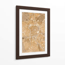 Mapa vintage sepia de Leipzig Alemania - Rosana Laiz Blursbyai | Cuadro decorativo de Canvas Lab