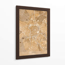Mapa vintage sepia de Leipzig Alemania - Rosana Laiz Blursbyai | Cuadro decorativo de Canvas Lab