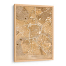 Mapa vintage sepia de Leipzig Alemania - Rosana Laiz Blursbyai | Cuadro decorativo de Canvas Lab