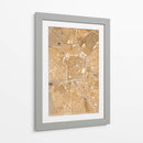 Mapa vintage sepia de Leipzig Alemania - Rosana Laiz Blursbyai | Cuadro decorativo de Canvas Lab
