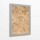 Mapa vintage sepia de Leipzig Alemania - Rosana Laiz Blursbyai | Cuadro decorativo de Canvas Lab