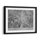 Mapa vintage gris de Leipzig Alemania, horizontal - Rosana Laiz Blursbyai | Cuadro decorativo de Canvas Lab