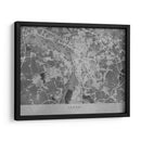 Mapa vintage gris de Leipzig Alemania, horizontal - Rosana Laiz Blursbyai | Cuadro decorativo de Canvas Lab