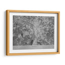 Mapa vintage gris de Leipzig Alemania, horizontal - Rosana Laiz Blursbyai | Cuadro decorativo de Canvas Lab