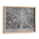 Mapa vintage gris de Leipzig Alemania, horizontal - Rosana Laiz Blursbyai | Cuadro decorativo de Canvas Lab