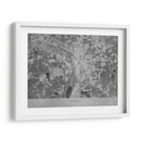 Mapa vintage gris de Leipzig Alemania, horizontal - Rosana Laiz Blursbyai | Cuadro decorativo de Canvas Lab
