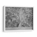 Mapa vintage gris de Leipzig Alemania, horizontal - Rosana Laiz Blursbyai | Cuadro decorativo de Canvas Lab