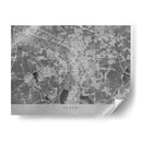 Mapa vintage gris de Leipzig Alemania, horizontal - Rosana Laiz Blursbyai | Cuadro decorativo de Canvas Lab