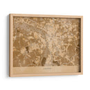 Mapa vintage sepia de Leipzig Alemania - Rosana Laiz Blursbyai | Cuadro decorativo de Canvas Lab