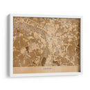 Mapa vintage sepia de Leipzig Alemania - Rosana Laiz Blursbyai | Cuadro decorativo de Canvas Lab