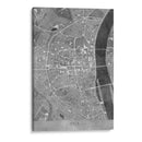 Mapa vintage gris del centro de Koln, Alemania - Rosana Laiz Blursbyai | Cuadro decorativo de Canvas Lab