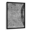 Mapa vintage gris del centro de Koln, Alemania - Rosana Laiz Blursbyai | Cuadro decorativo de Canvas Lab