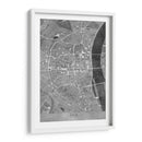 Mapa vintage gris del centro de Koln, Alemania - Rosana Laiz Blursbyai | Cuadro decorativo de Canvas Lab