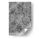 Mapa vintage gris de Koln Alemania - Rosana Laiz Blursbyai | Cuadro decorativo de Canvas Lab