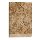 Mapa vintage sepia de Koln Alemania - Rosana Laiz Blursbyai | Cuadro decorativo de Canvas Lab
