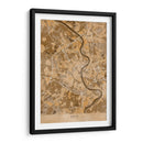 Mapa vintage sepia de Koln Alemania - Rosana Laiz Blursbyai | Cuadro decorativo de Canvas Lab