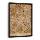 Mapa vintage sepia de Koln Alemania - Rosana Laiz Blursbyai | Cuadro decorativo de Canvas Lab