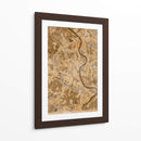 Mapa vintage sepia de Koln Alemania - Rosana Laiz Blursbyai | Cuadro decorativo de Canvas Lab