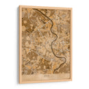 Mapa vintage sepia de Koln Alemania - Rosana Laiz Blursbyai | Cuadro decorativo de Canvas Lab