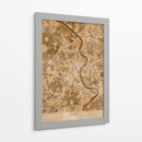 Mapa vintage sepia de Koln Alemania - Rosana Laiz Blursbyai | Cuadro decorativo de Canvas Lab