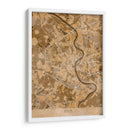 Mapa vintage sepia de Koln Alemania - Rosana Laiz Blursbyai | Cuadro decorativo de Canvas Lab