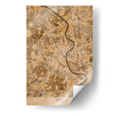 Mapa vintage sepia de Koln Alemania - Rosana Laiz Blursbyai | Cuadro decorativo de Canvas Lab