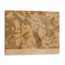 Mapa vintage sepia de Hannover Alemania - Rosana Laiz Blursbyai | Cuadro decorativo de Canvas Lab