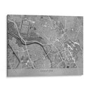 Mapa vintage gris del centro de Hannover, Alemania - Rosana Laiz Blursbyai | Cuadro decorativo de Canvas Lab
