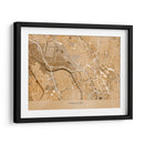 Mapa vintage sepia del centro de Hannover, Alemania - Rosana Laiz Blursbyai | Cuadro decorativo de Canvas Lab