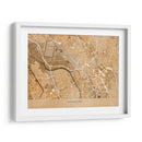 Mapa vintage sepia del centro de Hannover, Alemania - Rosana Laiz Blursbyai | Cuadro decorativo de Canvas Lab