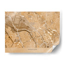 Mapa vintage sepia del centro de Hannover, Alemania - Rosana Laiz Blursbyai | Cuadro decorativo de Canvas Lab