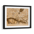 Mapa vintage sepia del centro de Hamburg, Alemania - Rosana Laiz Blursbyai | Cuadro decorativo de Canvas Lab