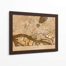 Mapa vintage sepia del centro de Hamburg, Alemania - Rosana Laiz Blursbyai | Cuadro decorativo de Canvas Lab