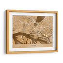 Mapa vintage sepia del centro de Hamburg, Alemania - Rosana Laiz Blursbyai | Cuadro decorativo de Canvas Lab