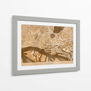 Mapa vintage sepia del centro de Hamburg, Alemania - Rosana Laiz Blursbyai | Cuadro decorativo de Canvas Lab