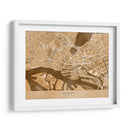 Mapa vintage sepia del centro de Hamburg, Alemania - Rosana Laiz Blursbyai | Cuadro decorativo de Canvas Lab
