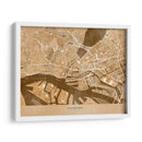 Mapa vintage sepia del centro de Hamburg, Alemania - Rosana Laiz Blursbyai | Cuadro decorativo de Canvas Lab