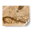 Mapa vintage sepia del centro de Hamburg, Alemania - Rosana Laiz Blursbyai | Cuadro decorativo de Canvas Lab