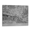 Mapa vintage gris de Hamburg Alemania - Rosana Laiz Blursbyai | Cuadro decorativo de Canvas Lab