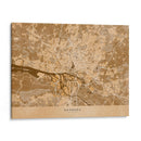 Mapa vintage sepia de Hamburg Alemania - Rosana Laiz Blursbyai | Cuadro decorativo de Canvas Lab