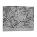 Mapa vintage gris de Frankfurt Alemania - Rosana Laiz Blursbyai | Cuadro decorativo de Canvas Lab