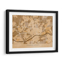 Mapa vintage sepia de Frankfurt Alemania - Rosana Laiz Blursbyai | Cuadro decorativo de Canvas Lab