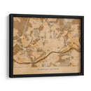 Mapa vintage sepia de Frankfurt Alemania - Rosana Laiz Blursbyai | Cuadro decorativo de Canvas Lab