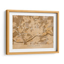 Mapa vintage sepia de Frankfurt Alemania - Rosana Laiz Blursbyai | Cuadro decorativo de Canvas Lab
