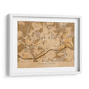 Mapa vintage sepia de Frankfurt Alemania - Rosana Laiz Blursbyai | Cuadro decorativo de Canvas Lab