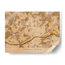 Mapa vintage sepia de Frankfurt Alemania - Rosana Laiz Blursbyai | Cuadro decorativo de Canvas Lab