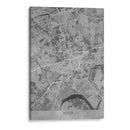 Mapa vintage gris de Essen Alemania - Rosana Laiz Blursbyai | Cuadro decorativo de Canvas Lab