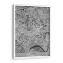 Mapa vintage gris de Essen Alemania - Rosana Laiz Blursbyai | Cuadro decorativo de Canvas Lab